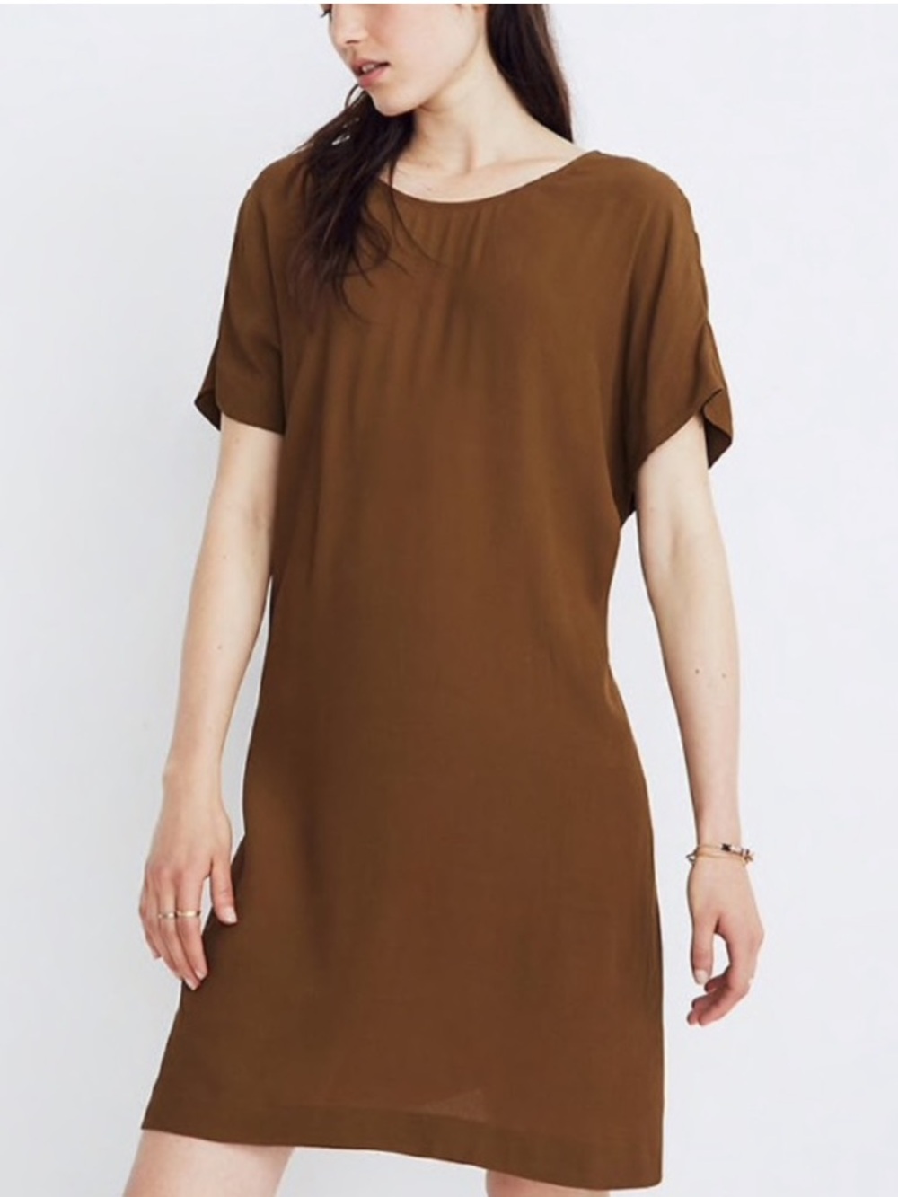 Madewell Downtown Tie-Back Short Sleeve Dress Size Small